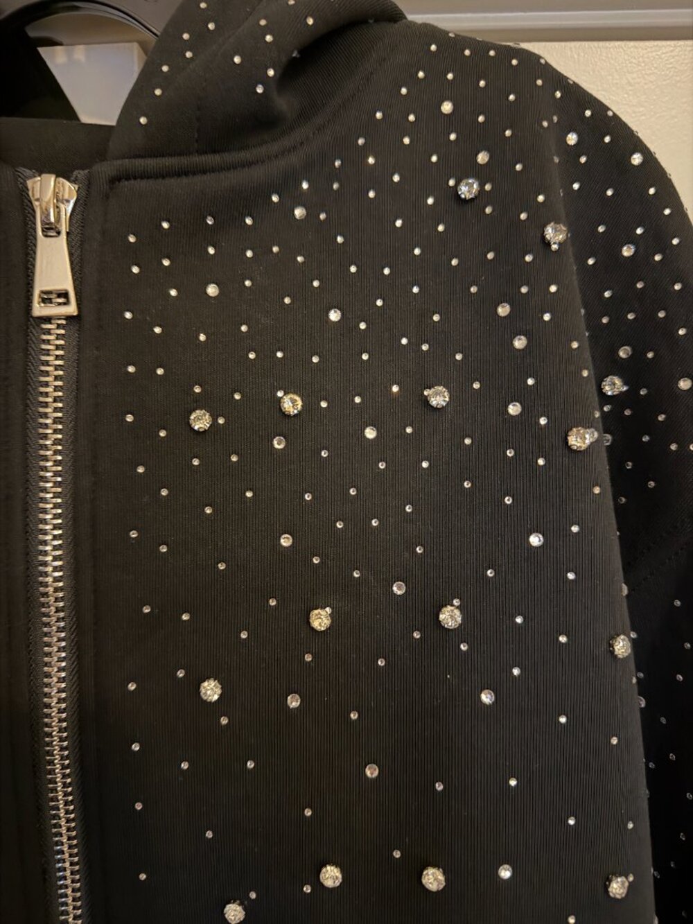 VYBES Rhinestone Galaxy Zip Up - Picture 3 of 6